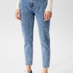 Basic Mom Jeans Blue - Hình ảnh 2