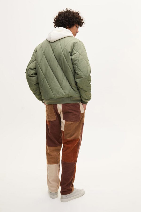Quilted Bomber Jacket With Ribbed Trims - Hình ảnh 2