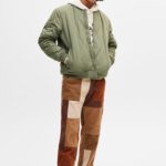 Quilted Bomber Jacket With Ribbed Trims - Hình ảnh 4