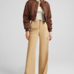 Cropped Satin Bomber Jacket - Hình ảnh 4