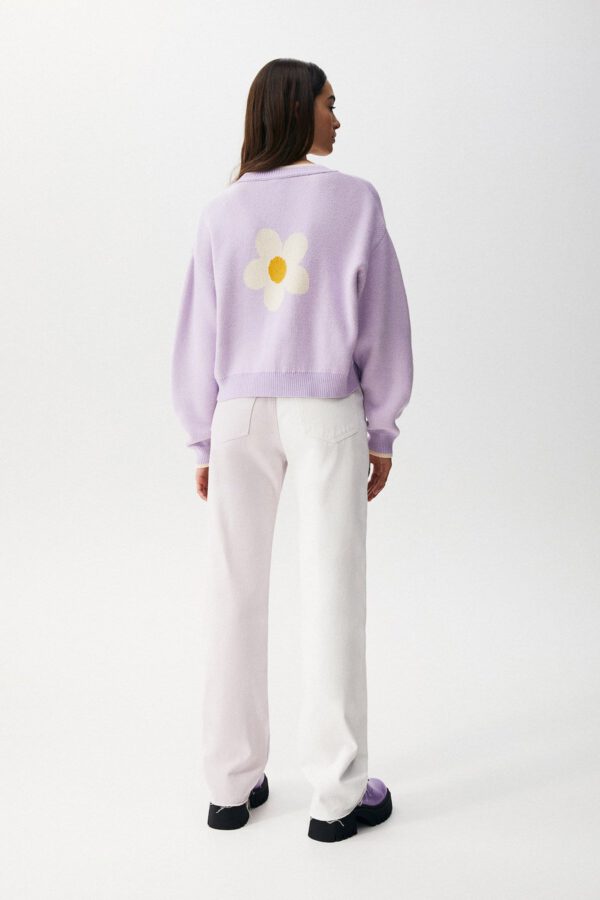 Daisy Jacquard Knit Cardigan - Hình ảnh 2