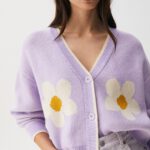 Daisy Jacquard Knit Cardigan - Hình ảnh 3