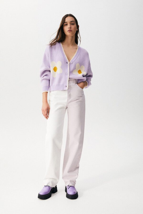 Daisy Jacquard Knit Cardigan - Hình ảnh 4
