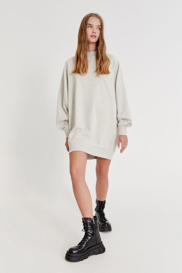 Long Sleeve Sweatshirt Dress - Hình ảnh 4