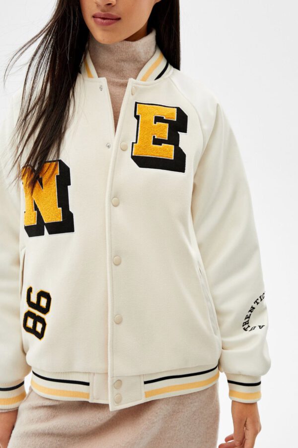 Varsity Jacket With Patch Details - Hình ảnh 3