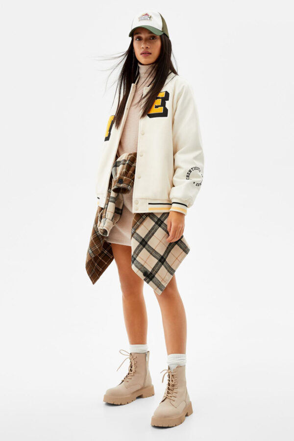 Varsity Jacket With Patch Details - Hình ảnh 4