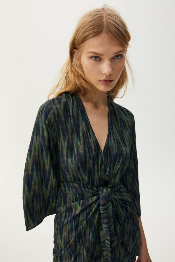 Short Dress With Knotted Skirt - Hình ảnh 3