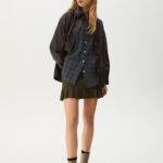 Faux Leather Overshirt With Pocket - Hình ảnh 4
