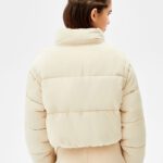 Short Nylon-Effect Puffer Jacket - Hình ảnh 2
