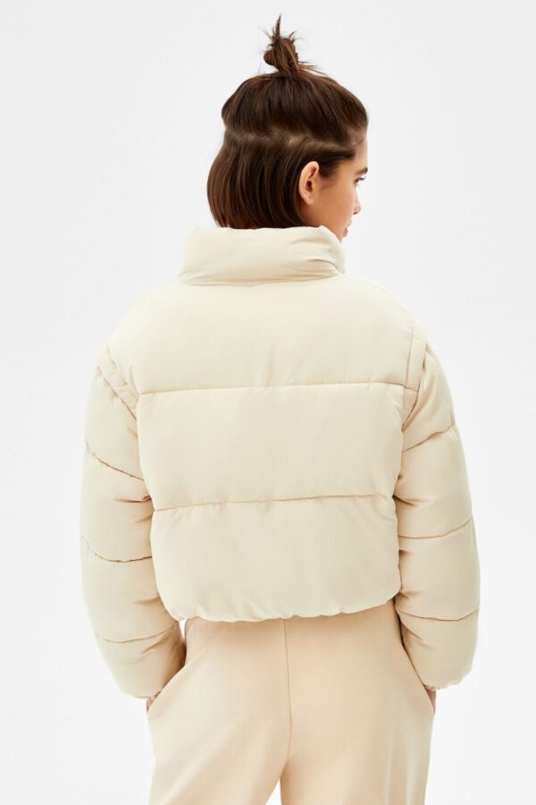 Short Nylon-Effect Puffer Jacket - Hình ảnh 2
