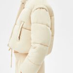 Short Nylon-Effect Puffer Jacket - Hình ảnh 3