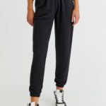 Basic Colored Sweatpants With Elastic Hems - Hình ảnh 4