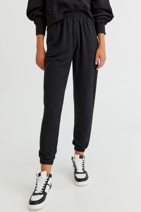 Basic Colored Sweatpants With Elastic Hems - Hình ảnh 4