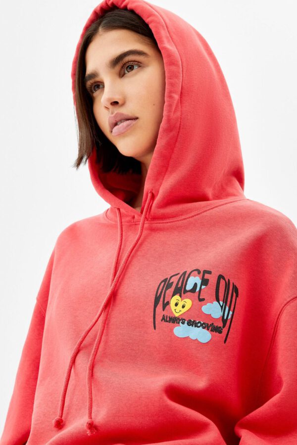 Rose Printed Hoodie - Hình ảnh 3