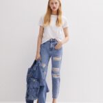 Ripped Mom Jeans - Contains Recycled Cotton - Hình ảnh 4