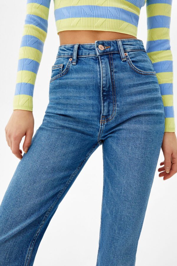High-Rise Comfort Slim-Fit Straight-Fit Jeans - Hình ảnh 2
