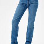High-Rise Comfort Slim-Fit Straight-Fit Jeans - Hình ảnh 4
