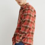 Relaxed Fit Plaid Flannel Shirt - Hình ảnh 3