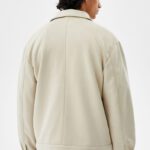 Faux Suede Jacket With Pockets - Hình ảnh 2