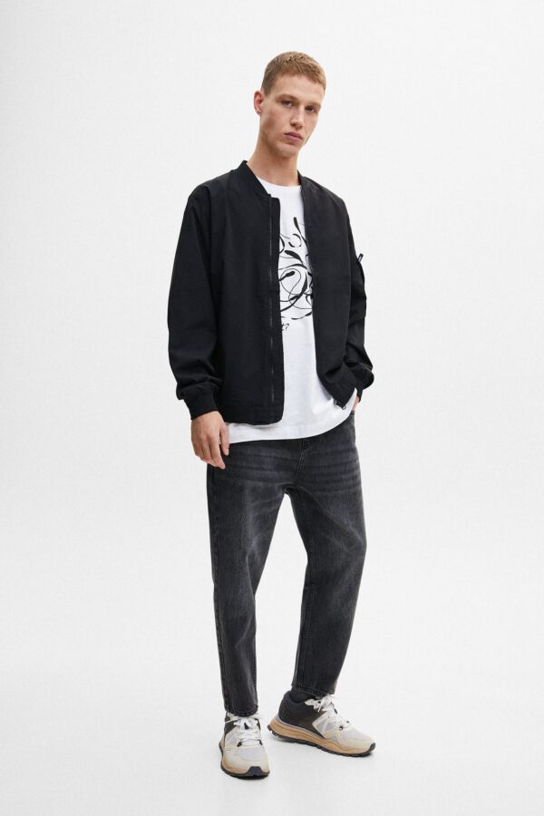 Lightweight Zipped Bomber Jacket - Hình ảnh 4
